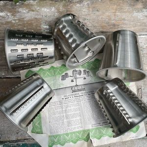 Vintage Saladmaster 5 cutting blades food processing shredding